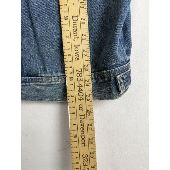 Vintage Coca-Cola Jean Jacket Women Distressed Trucker Classic Retro L - Picture 9 of 11